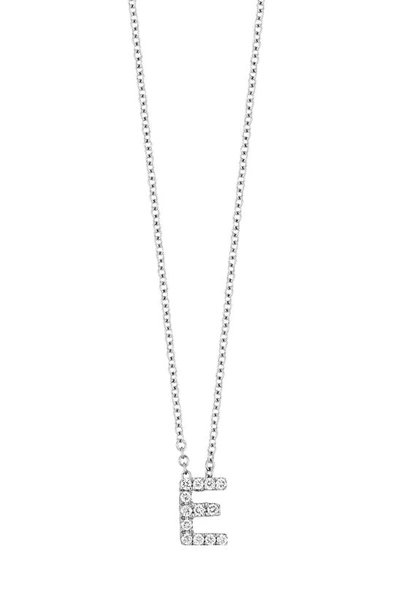 Bony Levy 18k Gold Pavé Diamond Initial Pendant Necklace In White Gold - E
