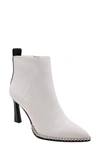 Bcbgeneration Beya Pointed Toe Bootie In Bright White Leather