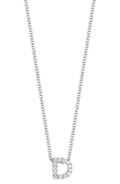Bony Levy 18k Gold Pavé Diamond Initial Pendant Necklace In White Gold - D