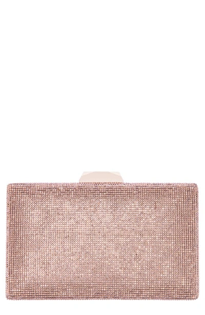 Nina Desyre Crystal Minaudiere In Rosegold