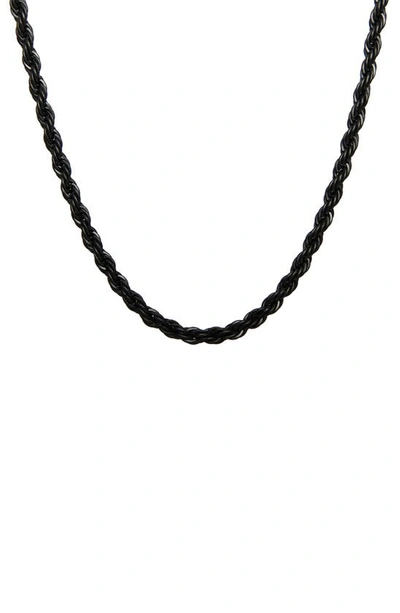Brook & York Rope Chain Necklace In Black