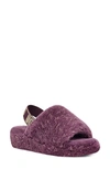 Ugg (r) Fluff Yeah Genuine Shearling Slingback Sandal In Pinot Noir