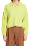 Shop Jacquemus Le Polo Neve Sweater In Yellow