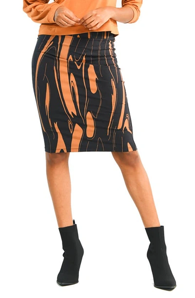 Dai Moda Pencil Skirt In Grounded