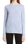 Vince Essential Long Sleeve Crewneck Tee In Peri Blue