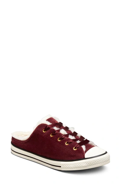 Converse Chuck Taylor® All Star® Dainty Sneaker Mule In Deep Bordeaux/ Egret/ Black