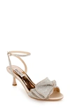 Badgley Mischka Remi Sandal In Nude Satin