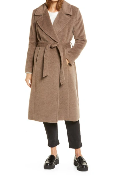 Cole Haan Signature Wool Alpaca Blend Wrap Coat In Taupe ModeSens GB