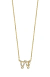 Bony Levy 18k Gold Pavé Diamond Initial Pendant Necklace In Yellow Gold - W