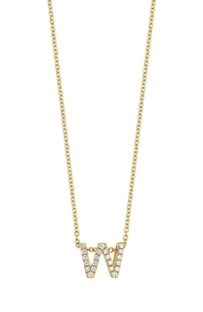 Bony Levy 18k Gold Pavé Diamond Initial Pendant Necklace In Yellow Gold - W