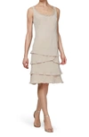 Slny Beaded Accent Jacket & Tiered Dress 2-piece Set In Wni