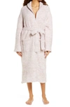 Barefoot Dreams Cozychic® Unisex Robe In Heather Dusty Mauve-white