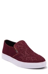 Robert Graham Athiri Paisley Leather Slip-on Sneaker In Wine