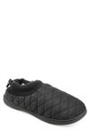 Vance Co. . Fargo Quilted Faux Fur Lined Slipper In Black