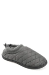 Vance Co. . Fargo Quilted Faux Fur Lined Slipper In Grey