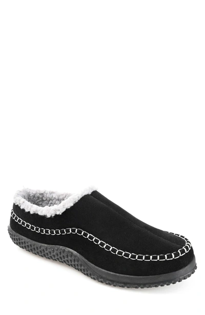 Vance Co. . Godwin Fleece Lined Moc Clog Slipper In Black