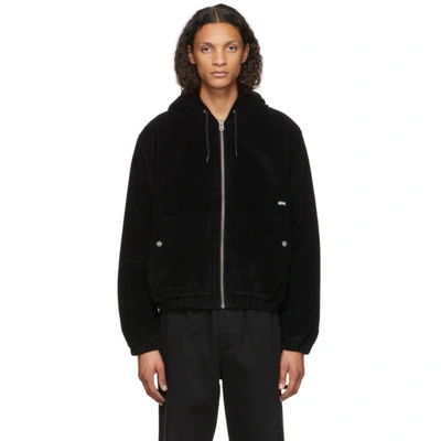 Stussy Jacket Cord Work Jacket Model In Black