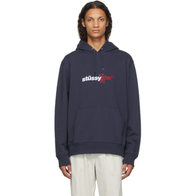 バスケットボール Ball Embroidered Sweat Hoodie (navy) A1834-002 Royal Blank Hockey Lace Hoodie Sweatshirt