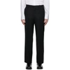SOLID HOMME BLACK WOOL TWILL TROUSERS