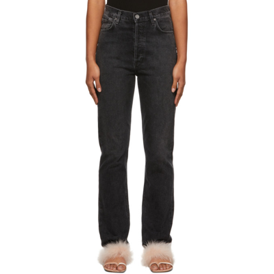 Goldsign Mellery Ankle Straight Leg Jeans In Alston Black