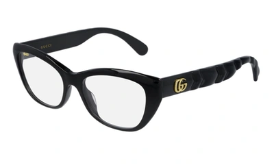 Gucci Demo Cat Eye Ladies Eyeglasses Gg0813o 001 52 In N/a