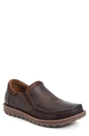 Brn Gudmund Slip-on In Dark Brown Leather