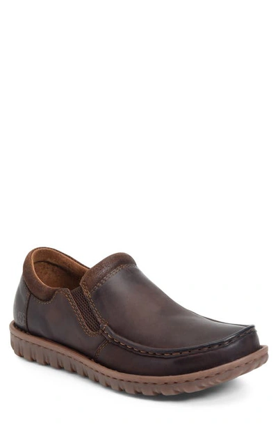 Brn Gudmund Slip-on In Dark Brown Leather