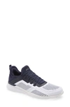 Apl Athletic Propulsion Labs Techloom Tracer Knit Training Shoe In White/ Navy