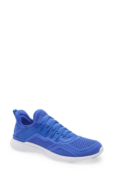 Apl Athletic Propulsion Labs Techloom Tracer Knit Training Shoe In Cobalt / White