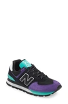 New Balance 574 Rugged Sneaker In Black/purple
