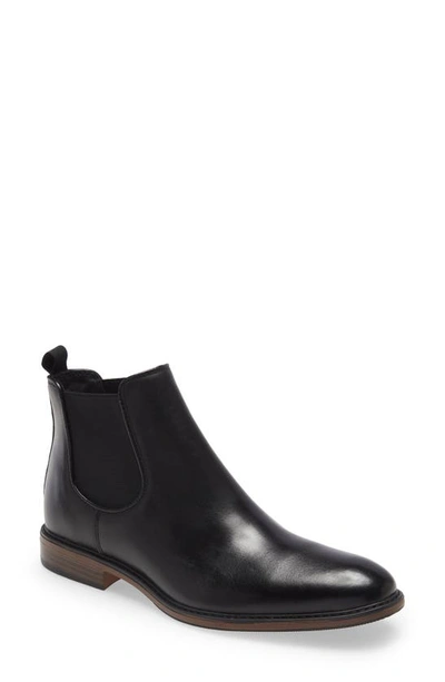 Nordstrom Mason Water Resistant Chelsea Boot In Black Leather