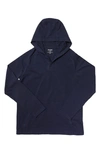 Rhone Bolinas Henley Hoodie In Sun Dyed Navy