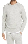 Vince Wool & Cashmere Hooded Sweatshirt In Light Heather Grey