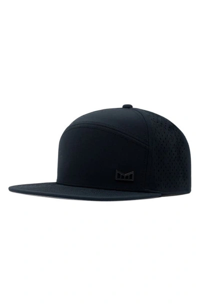 Melin Hydro Trenches Snapback Baseball Cap In Black/black