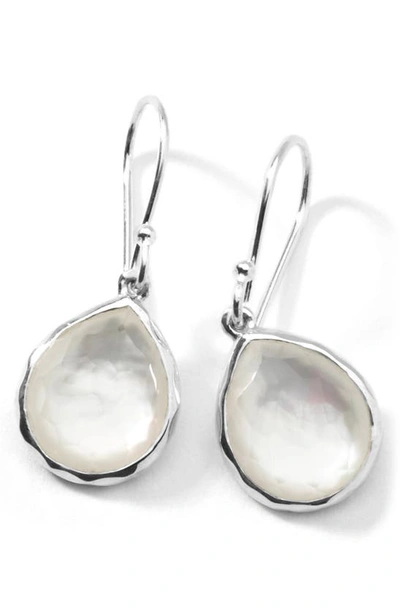 Ippolita Rock Candy® Teeny Teardrop Earrings In Silver/ Mother Of Pearl