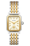 Tory Burch Robinson Mesh Bracelet Watch, 27mm X 29mm In Two Tone Gold