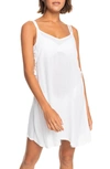 Roxy Women's Be In Love Strappy Beach Dress Women's Swimsuit In Bright White