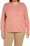 Nordstrom Cashmere Puff Sleeve Sweater In Pink Dawn
