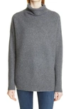 Nordstrom Signature Cashmere Mock Neck Sweater In Grey Dark Heather