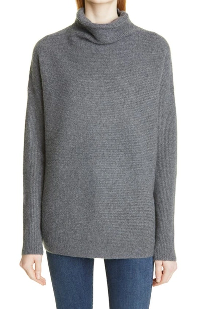 Nordstrom Signature Cashmere Mock Neck Jumper In Grey Dark Heather