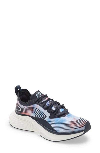 Apl Athletic Propulsion Labs Streamline Running Shoe In Midnight / Ice Blue / Tie Dye