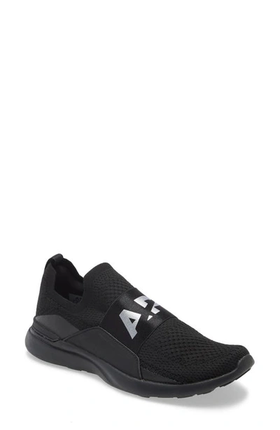 Apl Athletic Propulsion Labs Techloom Bliss Knit Running Shoe In Black / Silver