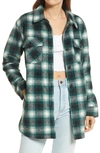 Thread & Supply Shirt Jacket In Hunter Green Plaid