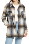 Thread & Supply Shirt Jacket In Black Blue Plaid