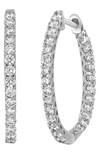 Bony Levy Audrey Inside Out Diamond Hoop Earrings In 18k White Gold