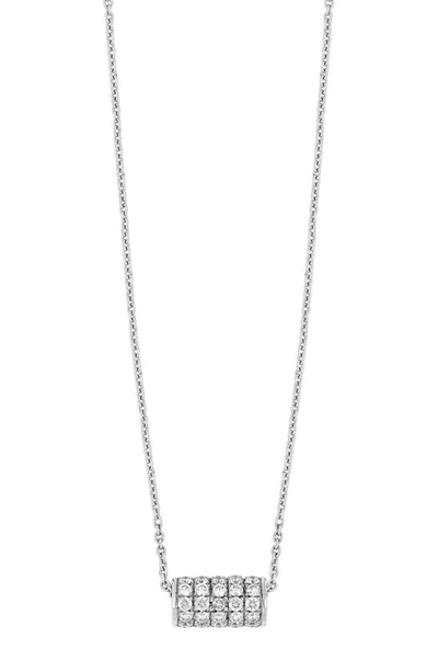 Bony Levy Diamond Barrel Pendant Necklace In 18k White Gold