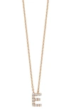 Bony Levy 18k Gold Pavé Diamond Initial Pendant Necklace In Rose Gold - E