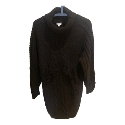 Pre-owned Claudie Pierlot Fall Winter 2020 Wool Mid-length Dress In Black