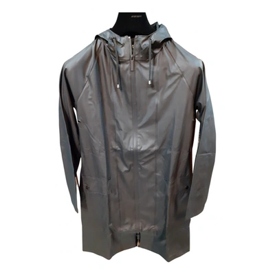 Pre-owned Rains Trenchcoat In Black