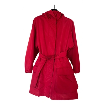 Pre-owned Prada Coat In Red